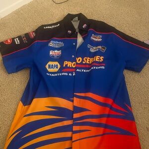 Blue and Orange Men's Shirt